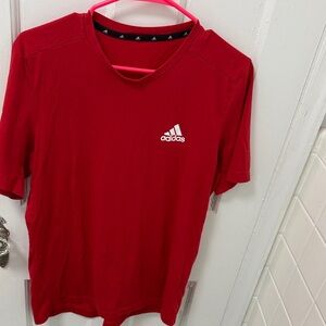 Adidas Men's Bold Red Short Sleeve Tee